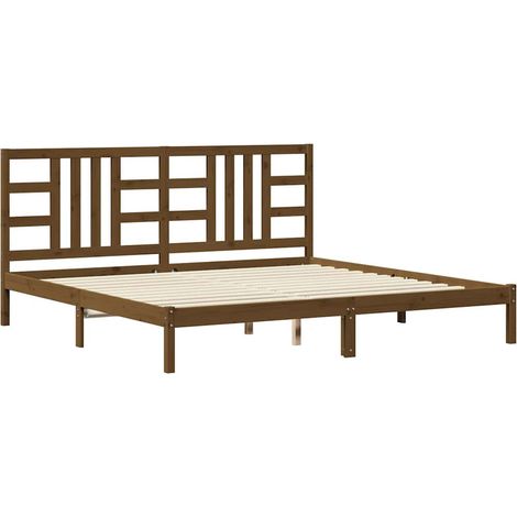 Maison Exclusive - Massivholzbett Honigbraun 200x200 cm