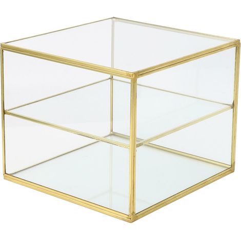 Boîte de rangement multifonctionnelle de bureau pour cosmétiques et articles de papeterie, avec 2 compartiments (1/5)