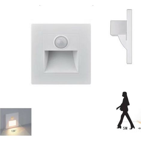 FM03177 PIR-BEWEGUNGSMELDER-LED-TREPPENHAUS-KLEIDERSCHRANK-NACHTLICHT, WARMWEIß 3000K