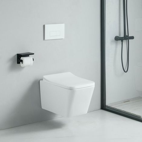 Sanitario WC sospeso CALETO - senza bordo e con chiusura ammortizzata