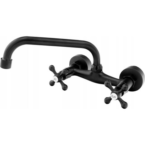 Granitan Robinet De Lavabo De Cuisine Rétro Noir (1/3)