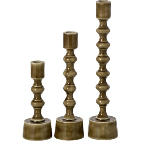 Lot de 3 Chandeliers en Métal "Enno" 30cm Vert (1/3)