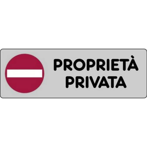 Adesivo ProprietÃ  Privata abitazioni cancello 15CMx5CM (1/2)