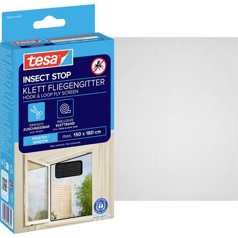 tesa Insect Stop 55680-00001-07 Moustiquaire pour fenêtre (l x H) 1800 mm x 1500 mm anthracite 1 pc( (1/5)