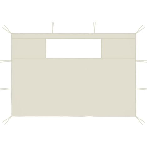 Parois latérales de belvédère avec fenêtres 2 pcs Crème (1/5)