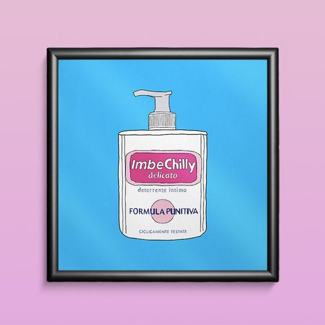 OFFERTA CORNICE E POSTER IMBECHILLY 20X20CM