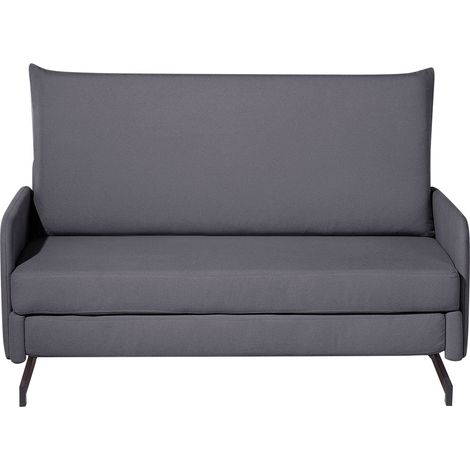 Schlafsofa 2-Sitzer BELFAST Stoff Grau