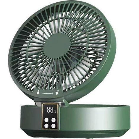 Tischventilator, kleiner USB-Tischventilator, 4000 mAh Akku, faltbarer Ventilator (grün) (1/5)
