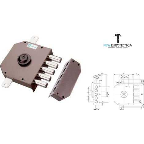 Serratura legno applicare 30620 mottura entrata 60 mm (destra/sinistra) verso sinistra