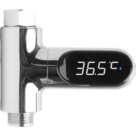 Thermomètre de douche numérique LED, moniteur de température pour douche à main, alimentation autonome intelligente 2e génération (1/4)