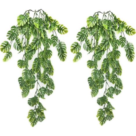 2 Pices Turtleback - Faux Lierre Dcoratif Pour L'intrieur Et L'extrieur, Fausse Verdure Dcorative Pour Le Salon, La Cuisine, Le Balcon, Le Jardin (1/5)