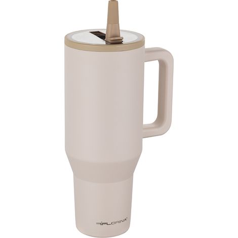 Thermobecher aus Edelstahl, 1,1 l, beige