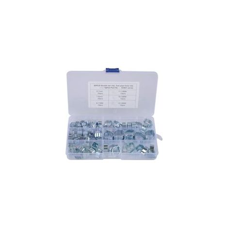 ollier de Serrage à Double Oreille (60 Pièces) - Ajustable en Acier Inoxydable Tuyau Pinces Clips Fixation H499 (1/5)