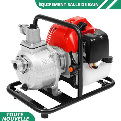 WAOBDLA Pompe à eau de moteur à essence 43CC Pompe à eau refroidie à l'air 1.7HP Pompe à eau de déchets alimentée à gaz 2 temps Pompe à essence d'irrigation de ferme de jardin (1/5)