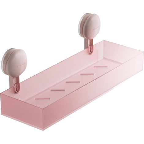 Étagère de douche adhésive efficace étanche pour salle de bain - Fixation murale fiable pour usage domestique - Organisateurs d'étagères macarons (1/5)