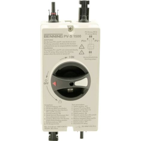 Benning PV-S 1500 Appareil de mesure photovoltaïque