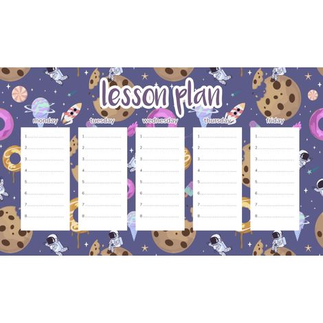 Piano didattico magnetico per bambini a tema Cookie Space, 30x17,5 cm