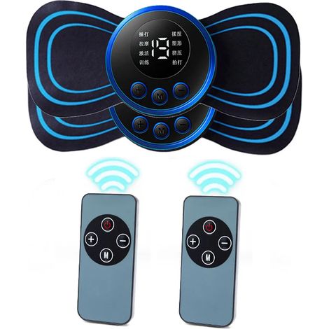 Ferngesteuertes EMS-Elektroimpuls-Massagepflaster für die Halswirbelsäule, selbstklebendes Rückenpflaster, tragbarer Muskelstimulator zur Schmerzlinderung und Entspannung – AquaForge