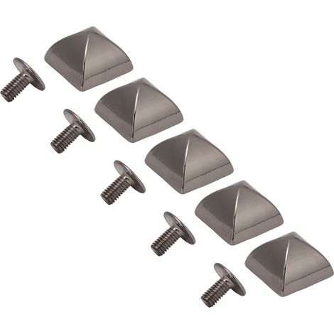 Lot de 20 rivets pyramidaux à 4 angles de 12 mm en alliage de zinc, à pointe carrée, pour ceintures, sacs, chapeaux, chaussures, etc. Couleur : [couleur manquante] (1/5)
