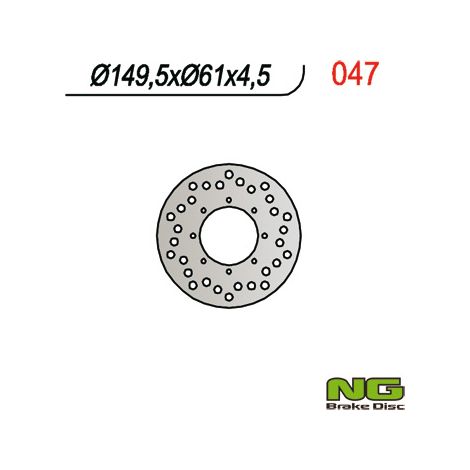 Disco de freno trasero Polaris Sportsman 400/500 '01-03, 149x61x4,5 mm