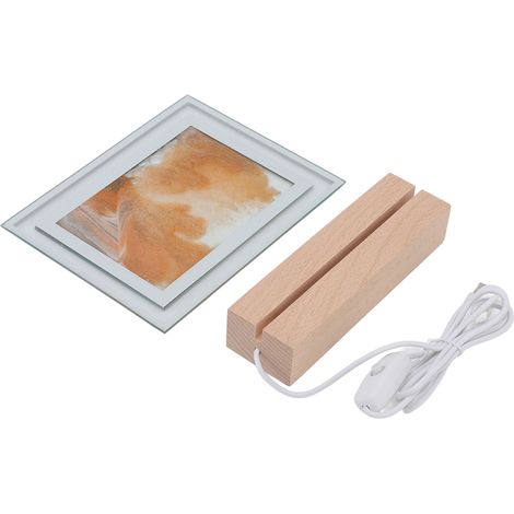 Peinture de sable mouvant veilleuse décoration innovante Mobile USB LED pour bureau bureau salon chevet jaune. (1/5)