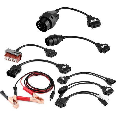 Kit 8 connecteurs câbles OBD2 OBDII pour outils diagnostic auto TCS CDP DS150E (1/5)