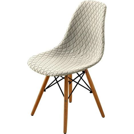 4-Piece Scandinavian Chair Cover Set, Stretchable Dining Chair Covers, Diamond Jacquard - Beige (1/4)