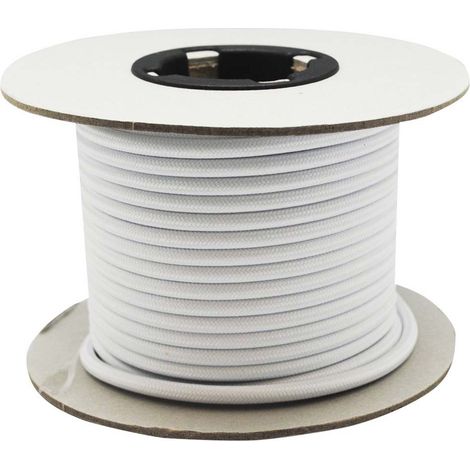Rollo cable textil blanco
