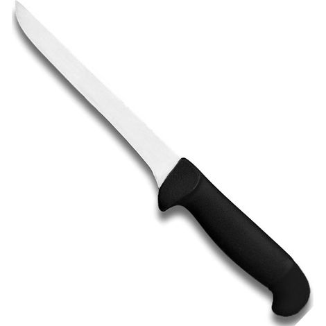 Coltello per disossare professionale cucina lama liscia acciaio inox 15cm carne pesce manico atossico antiscivolo made in italy (1/4)