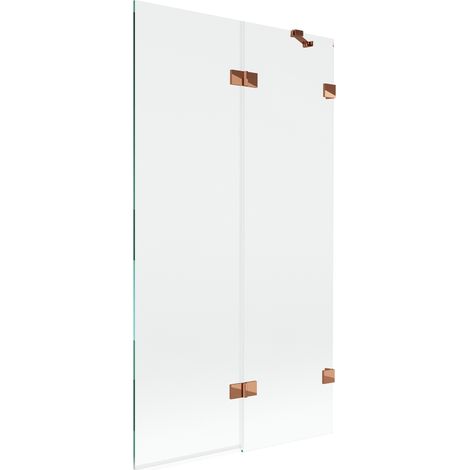 Paroi de douche Mexen Lunar 2 volets droit 100 x 150 cm, transparent, or rose - 897-100-100-60-00-P (1/5)