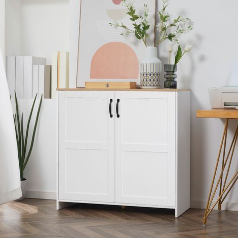 Küchen-Sideboard mit 2 Türen und 2 verstellbaren Einlegeböden, 90 x 39,5 x 88 cm (1/5)