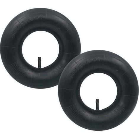 2 pièces 4.10/3.50-4 Chambre à air Pneu TR-13 Valve Droite pour Diable, Chariot, Chariot à Main, Chariot de Jardin, Tondeuse à Gazon-- (1/4)