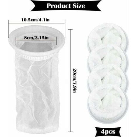 Lot de 4 Filtres à Eau de Pluie pour Réservoir IBC 1000 litres, en Nylon avec Raccord pour Couvercle IBC (1/4)