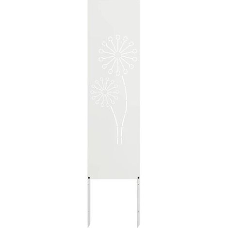Paravent de jardin ajouré blanc, 32 x 140 cm (1/5)