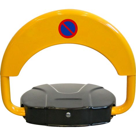 Barrière de parking rabattable en Acier Noir/Jaune ( Prix pour 1 )