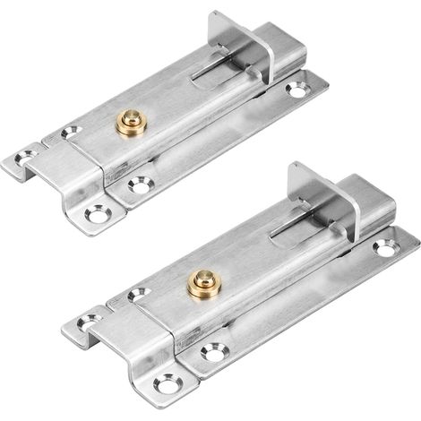 Verrou De Porte - Acier Inoxydable 4 Pouces - Sécurité Fenêtre Et Porte - Lot De 1 (1/5)