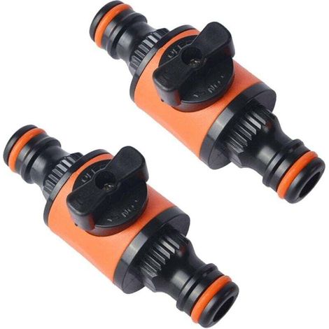 2 raccords de tuyau à dégagement rapide et accessoires, raccords d'arrêt directs pour tuyaux d'arrosage, vannes de régulation, vannes d'arrêt pour tuyaux d'arrosage