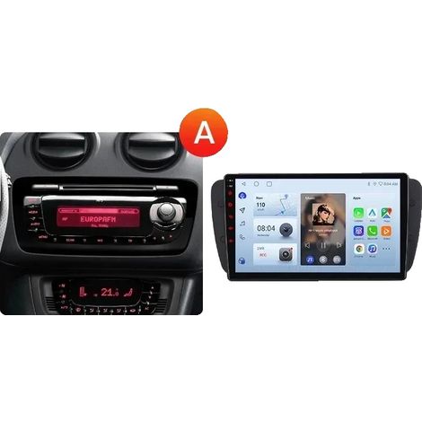 CarPlay, tamaño de pantalla, soporte multilingüe, compatible con Seat Ibiza 6J 2009-2013, V1 Pro (2 GB 64 GB) A (1/2)
