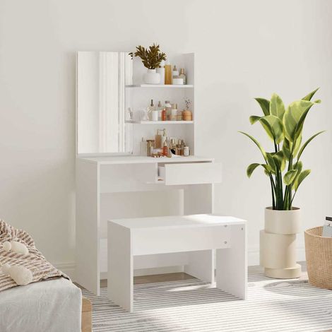 vidaXL Ensemble de coiffeuse Blanc 74,5x40x141 cm (1/5)