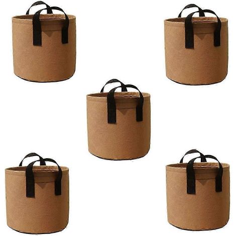 Filiyano-Pots en tissu résistant, sacs de culture pour légumes/fleurs/plantes, pots en tissu non tissé épais avec poignées (1/5)