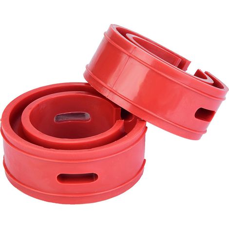 GARRYFIZH 2 amortisseurs de voiture rouges, ressorts de butée, coussins de pare-chocs, type D