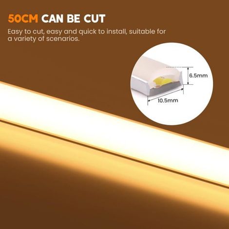 Bandeau LED flexible 220V – IP65 étanche – 288 LEDs/m – Néon pour chambre, cuisine, extérieur – Économie d'énergie (1/5)