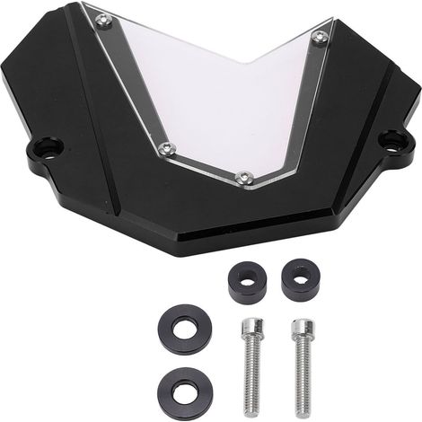Vorderrad-Kettenschutz für Motorräder, aus CNC-gefrästem Aluminium, für MT-09 und FZ09 (2013-2017), schwarz. (1/5)