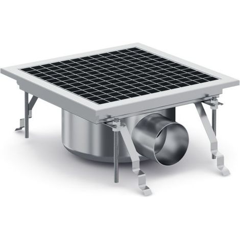 Caniveau de Sol pour Cuisine Professionnelle 300 - Sortie Horizontale - Combisteel