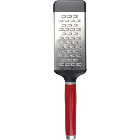 KitchenAid Grattugia con Manico in Acciaio Inossidabile, Taglio Medio, Bidirezionale – Color Rosso Imperiale (1/4)