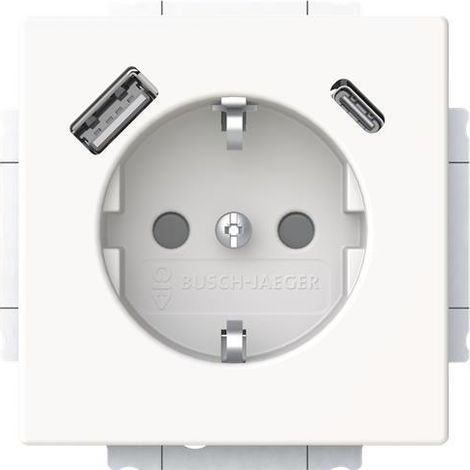 Busch-Jaeger presa intermedia bianca con porte USB-A e USB-C