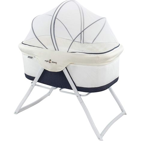 BEBITO Cuna de bebé de viaje plegable Minicuna con mosquitera (azul marino)