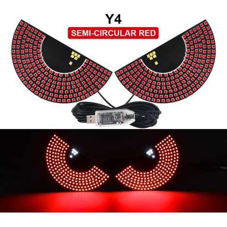 Dynamische rote LED-Dekorationsrückleuchte mit 11 Modi „Dämonenauge“ (Auto), USB-Signalleuchte für LKWs, individuelle Modifikationsleuchte „Großes Auge“. (1/5)