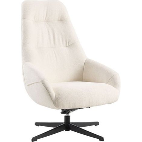 Fauteuil tournant relax tissu écru MADO Casita (1/5)