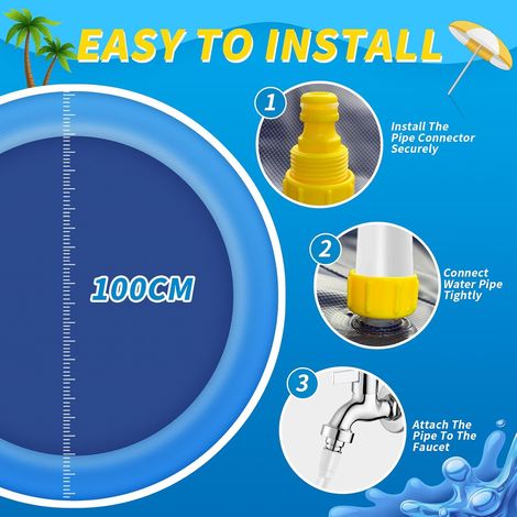 Piscine Pliable Pour Chien – 100 Cm – Tapis D’arrosage Antidérapant – PVC épais – Jeu D’eau été